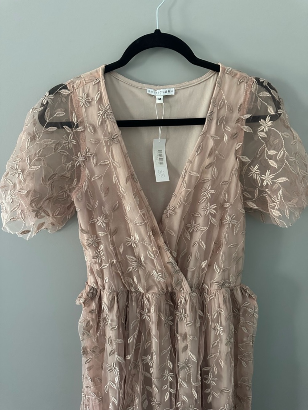 Baltic Born Blush Pink Embroidered Maxi Dress